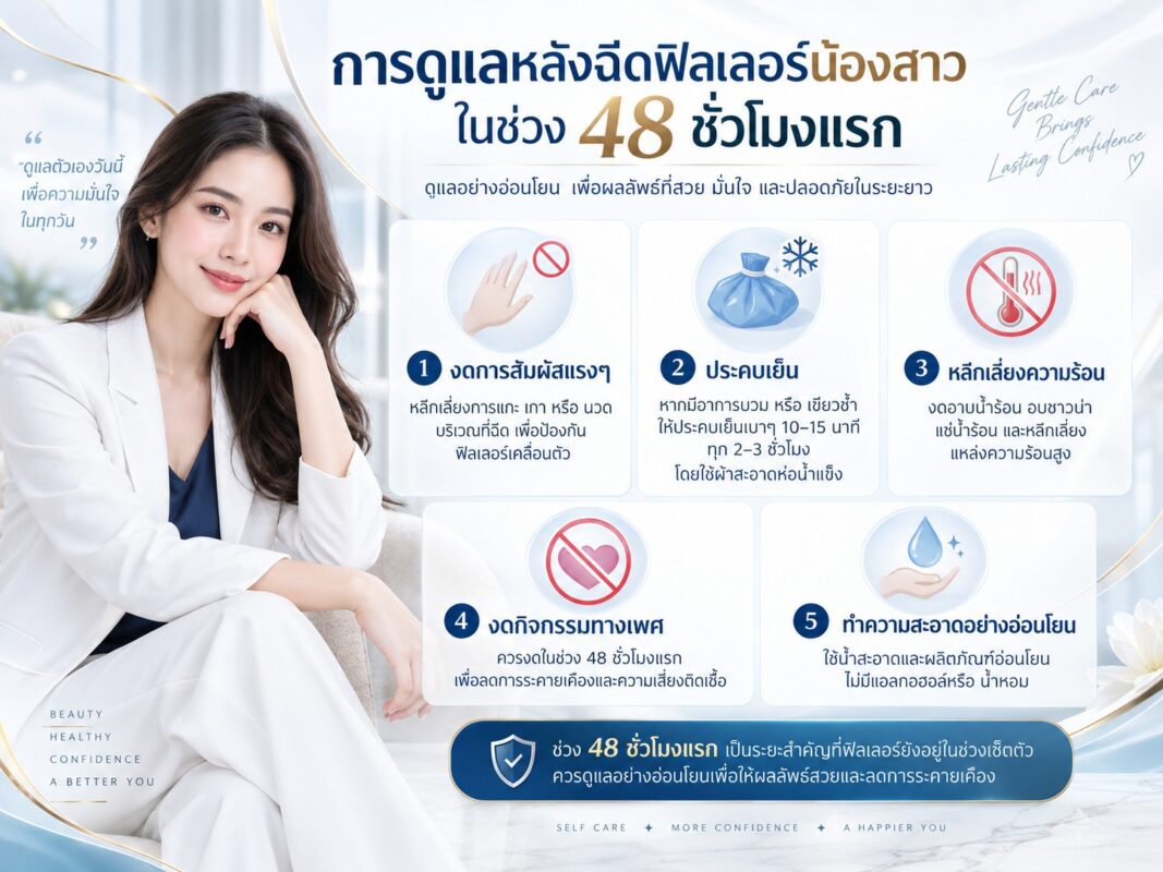 การดูแลหลังฉีดฟิลเลอร์น้องสาว