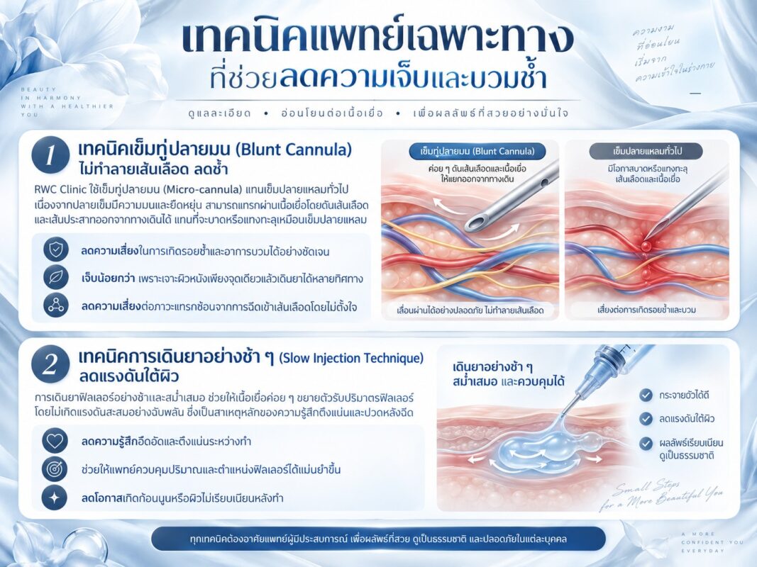 เทคนิคแพทย์เฉพาะทางที่ช่วยลดความเจ็บและบวมช้ำ