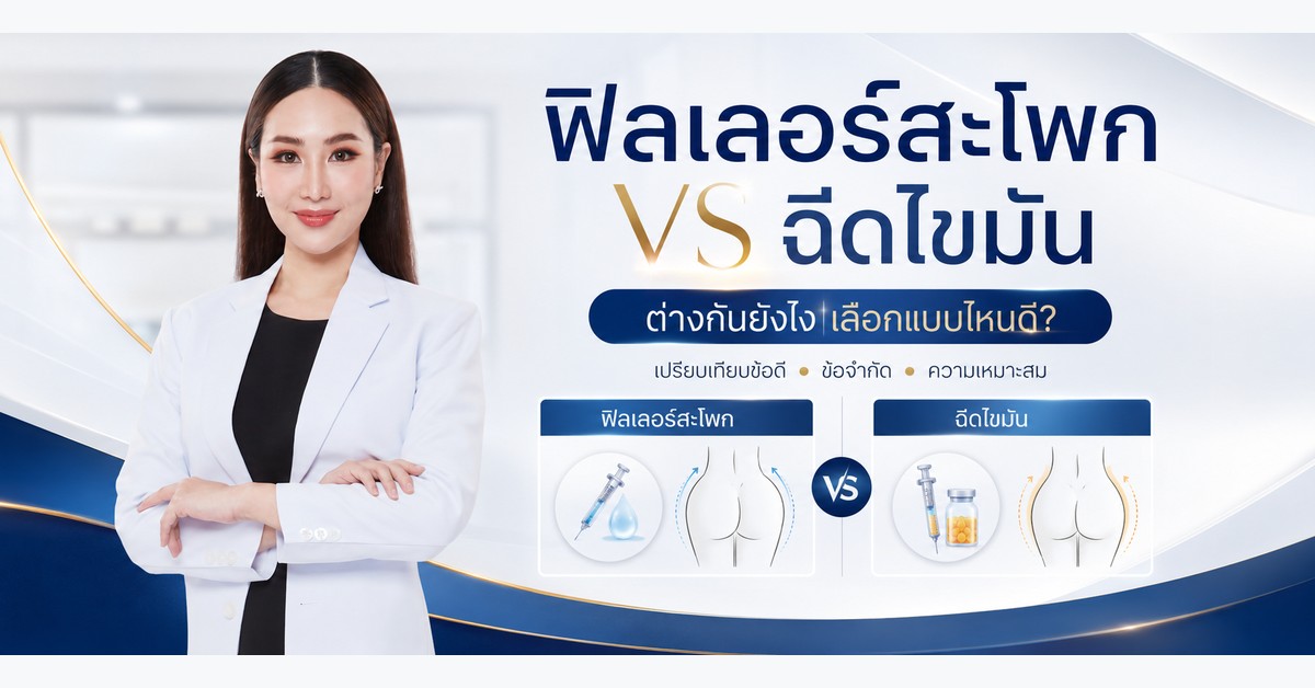 ฟิลเลอร์สะโพก vs ฉีดไขมัน