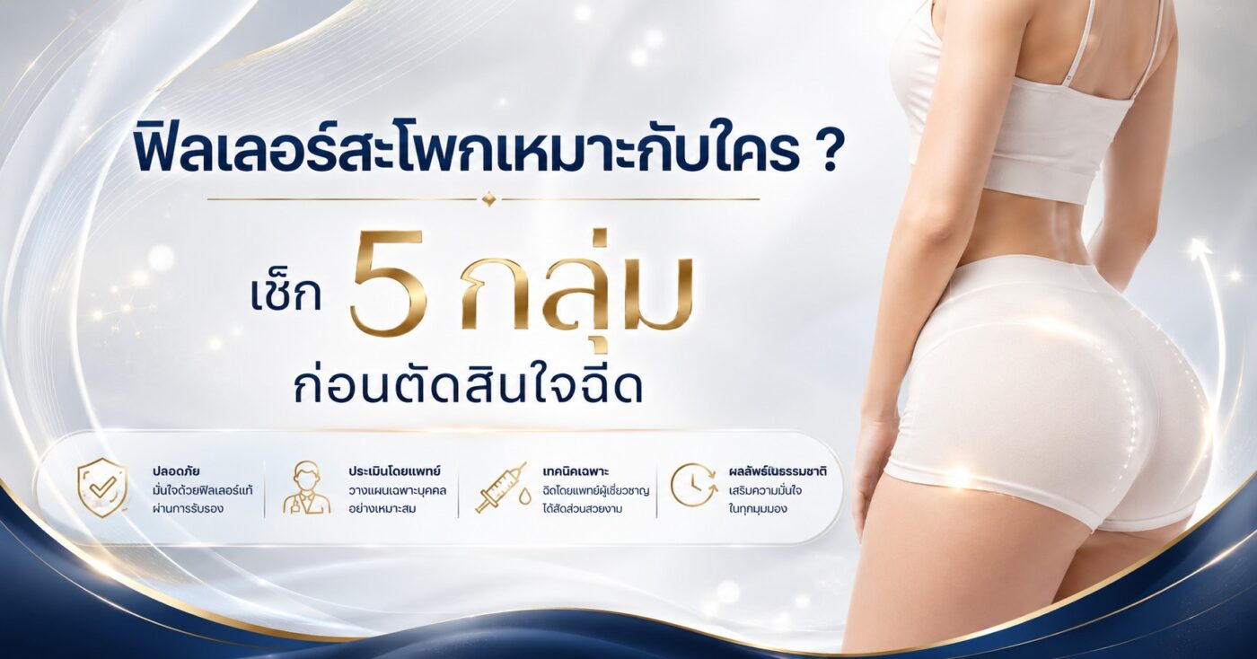 ฟิลเลอร์สะโพกเหมาะกับใคร ? เช็ก 5 กลุ่มก่อนตัดสินใจฉีด