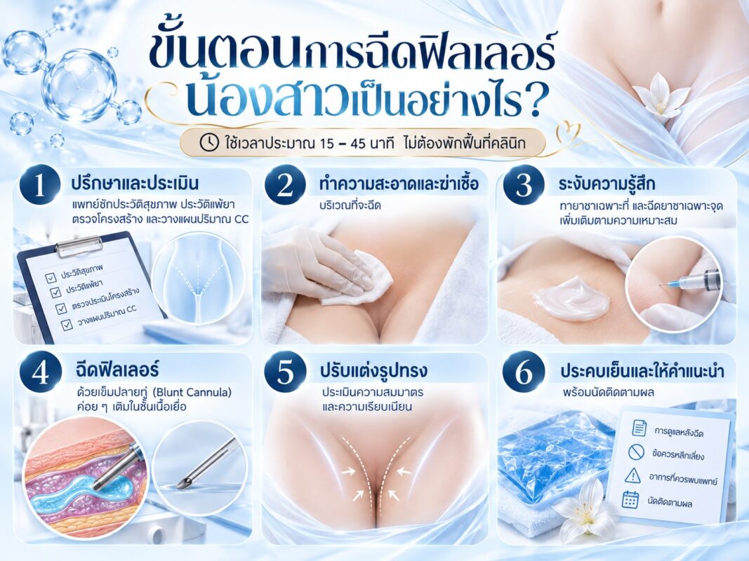 ขั้นตอนการฉีดฟิลเลอร์น้องสาวเป็นอย่างไร?