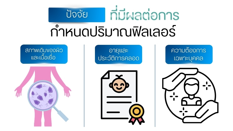 ปัจจัยที่มีผลต่อการกำหนดปริมาณฟิลเลอร์