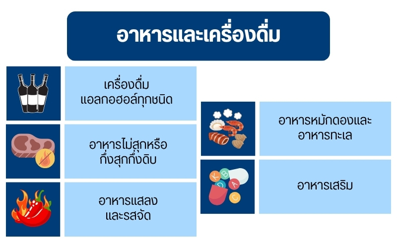 ข้อห้ามหลังฉีดไขมันหน้า อาหารและเครื่องดื่ม