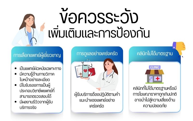 ข้อควรระวังเพิ่มเติมและการป้องกัน