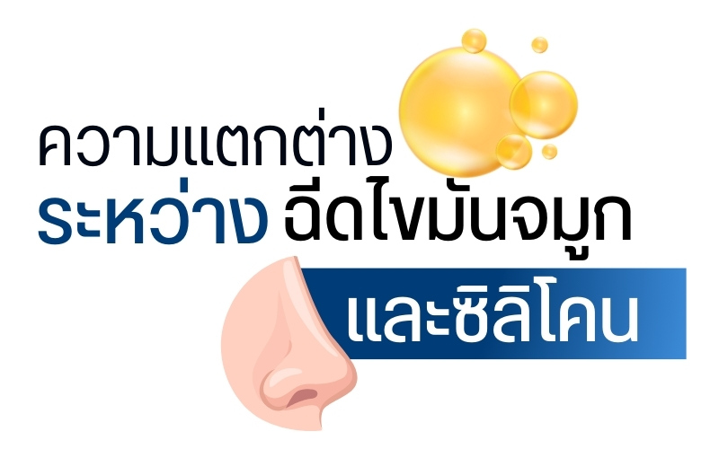 ความแตกต่างระหว่างฉีดไขมันจมูกและซิลิโคน