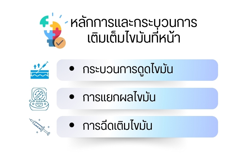 หลักการและกระบวนการเติมเต็มไขมันที่หน้า