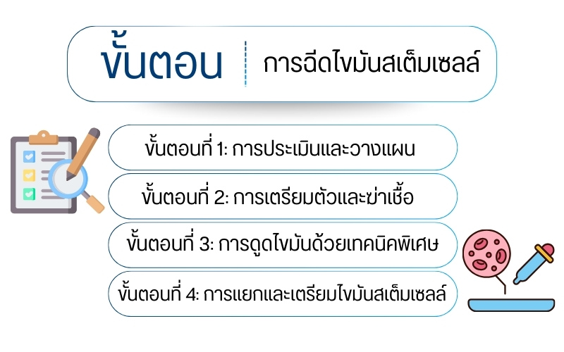 ขั้นตอนการฉีดไขมันสเต็มเซลล์