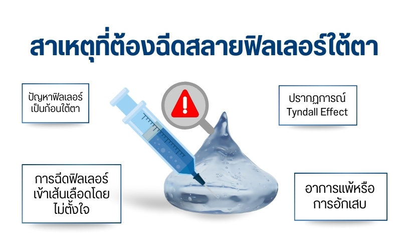สาเหตุที่ต้องฉีดสลายฟิลเลอร์ใต้ตา