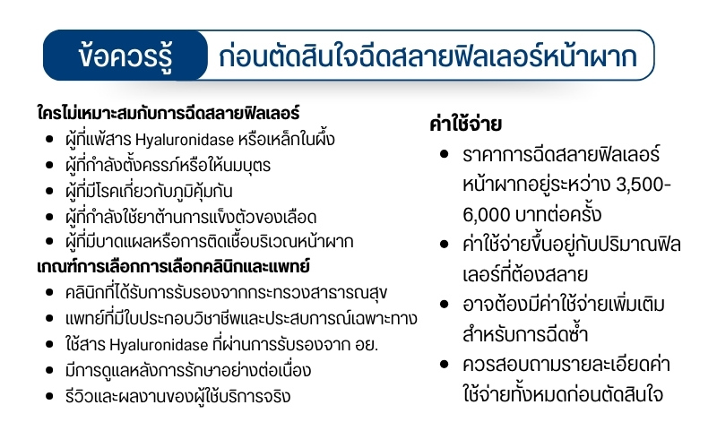 ข้อควรรู้ก่อนตัดสินใจฉีดสลายฟิลเลอร์หน้าผาก