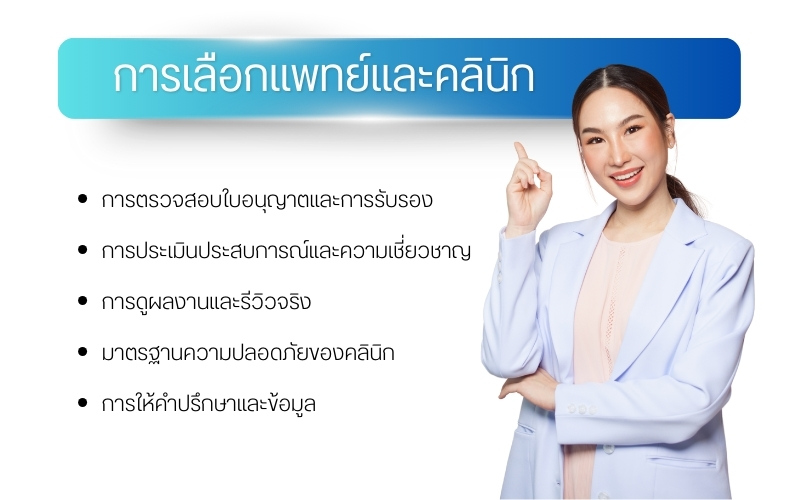 การเลือกแพทย์และคลินิก