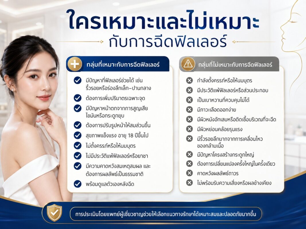 ใครเหมาะและไม่เหมาะกับการฉีดฟิลเลอร์