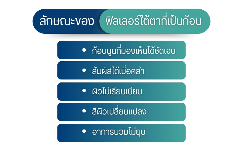 ฉีดฟิลเลอร์ใต้ตาแล้วเป็นก้อน คืออะไร มีลักษณะอย่างไร