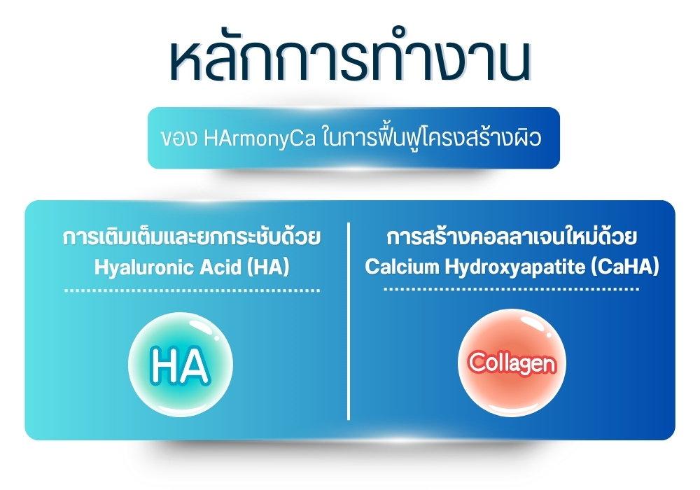 หลักการทำงานของ HArmonyCa ในการฟื้นฟูโครงสร้างผิว
