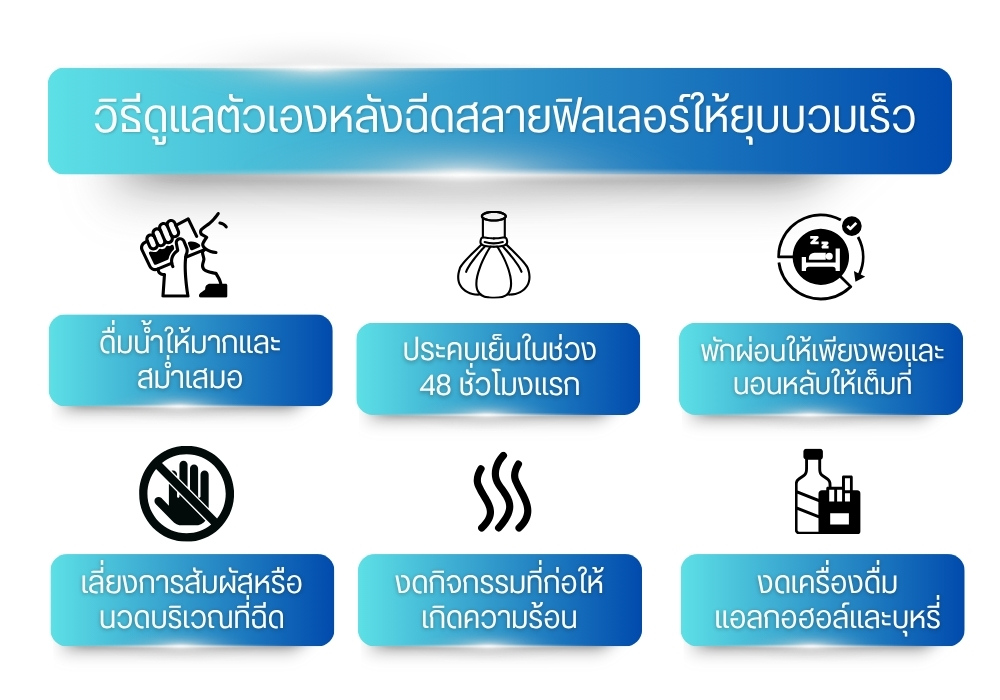 วิธีดูแลตัวเองหลังฉีดสลายฟิลเลอร์ให้ยุบบวมเร็ว