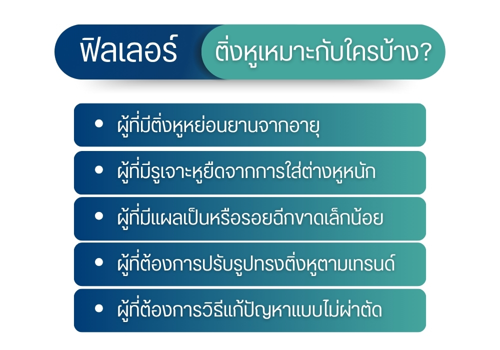 ฟิลเลอร์ติ่งหูเหมาะกับใครบ้าง?