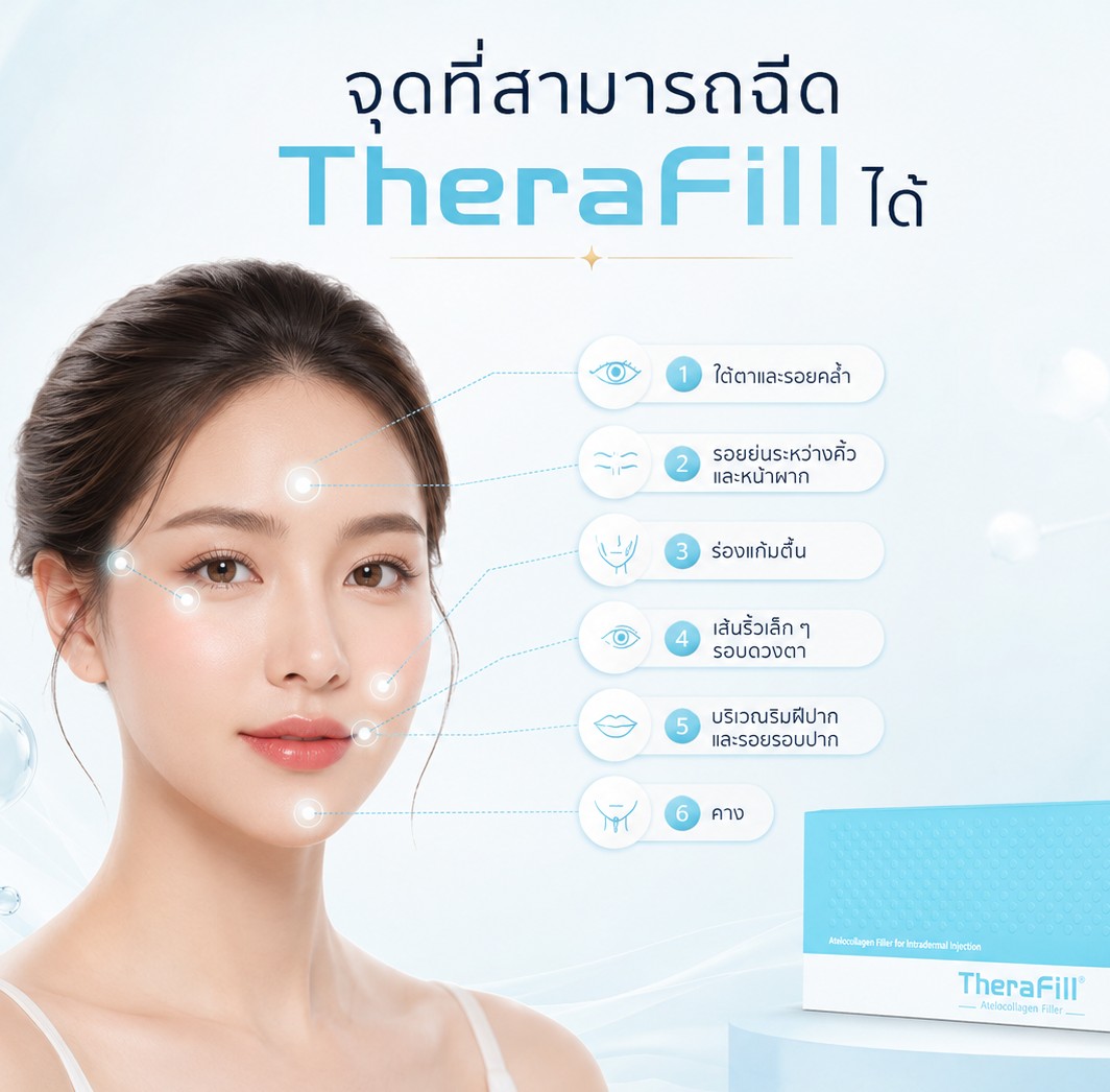 จุดที่สามารถฉีด TheraFill ได้