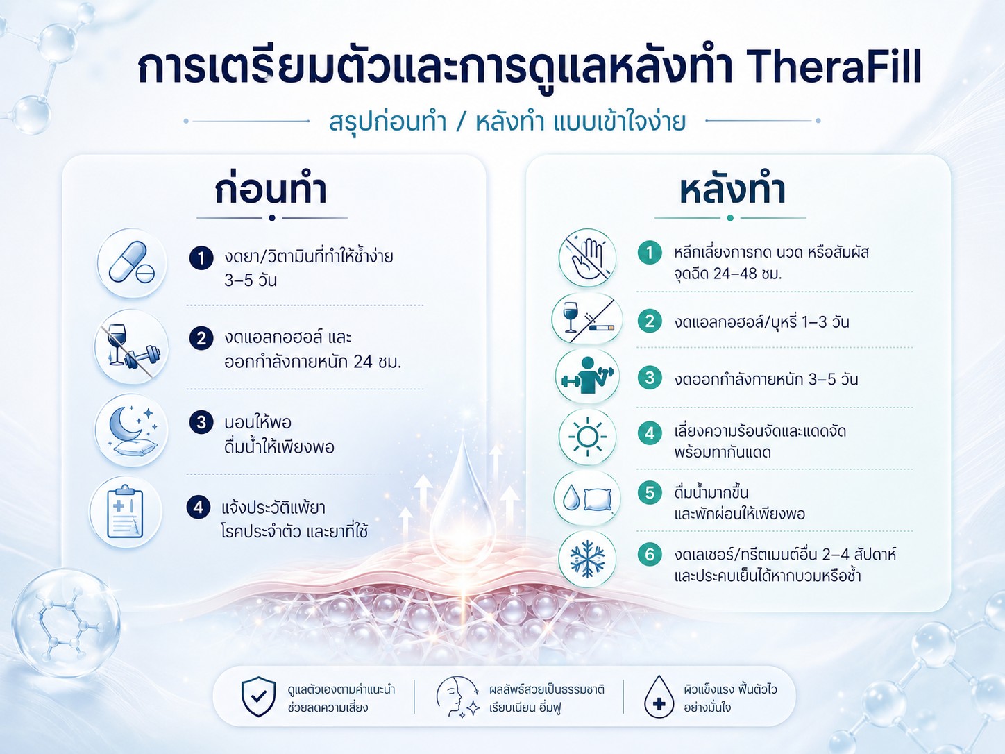 การเตรียมตัวและการดูแลหลังทำ TheraFill