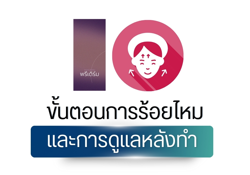 ขั้นตอนการร้อยไหมและการดูแลหลังทำ