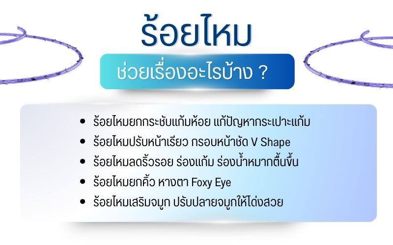 ร้อยไหมช่วยเรื่องอะไรบ้าง ?