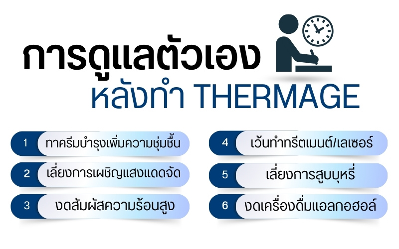 การดูแลตัวเองหลังทำ Thermage