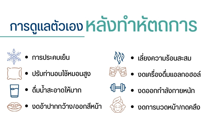 การดูแลตัวเองหลังทำหัตถการ