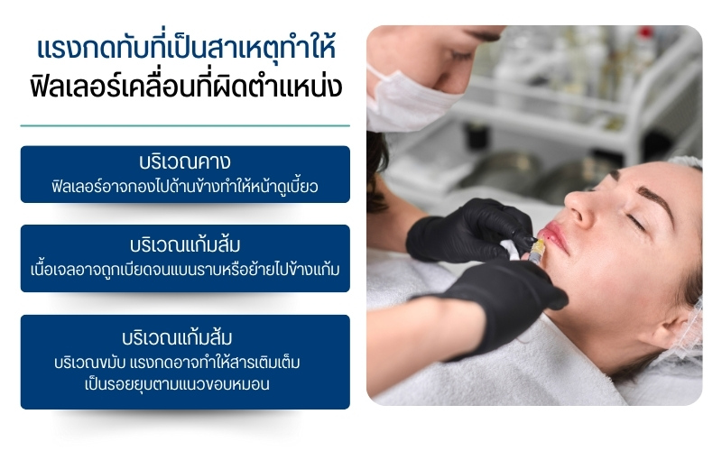 แรงกดทับที่เป็นสาเหตุทำให้ฟิลเลอร์เคลื่อนที่ผิดตำแหน่ง