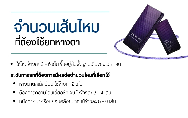 จำนวนเส้นไหมที่ต้องใช้ยกหางตา