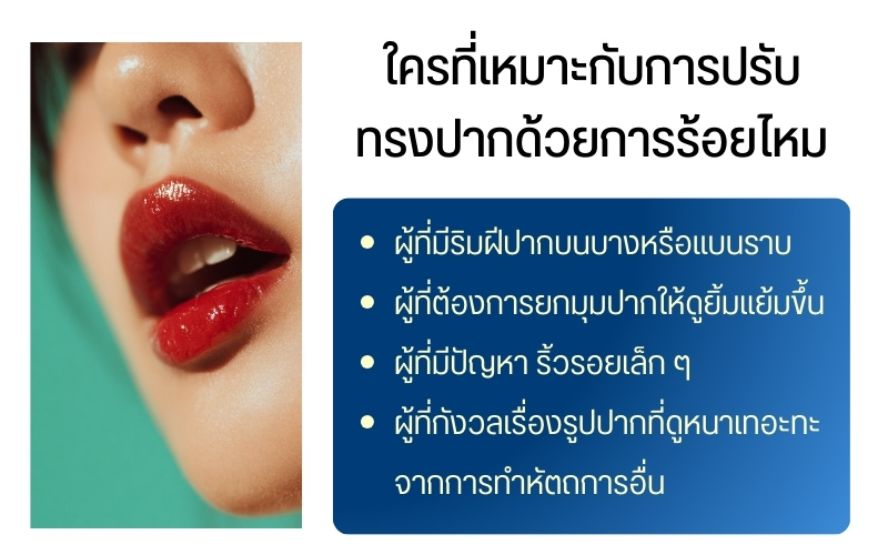 ใครที่เหมาะกับการปรับทรงปากด้วยการร้อยไหม