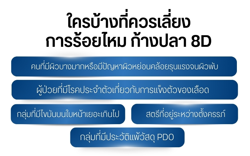 ใครบ้างที่ควรเลี่ยงการร้อยไหม ก้างปลา 8d