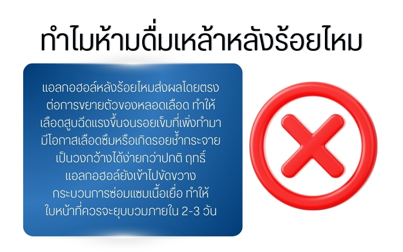 ทำไมห้ามดื่มเหล้าหลังร้อยไหม