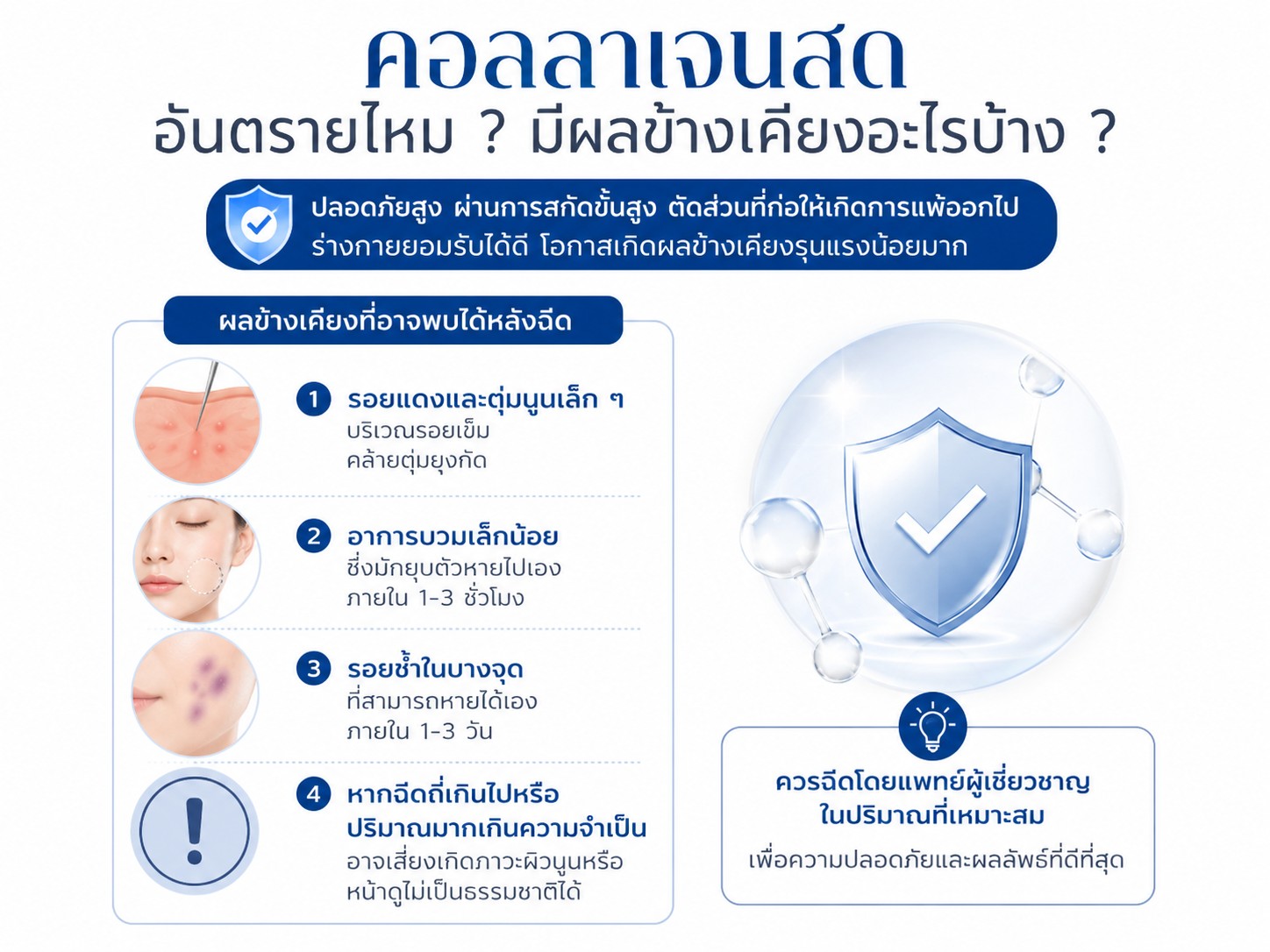 คอลลาเจนสด อันตรายไหม ? มีผลข้างเคียงอะไรบ้าง ?