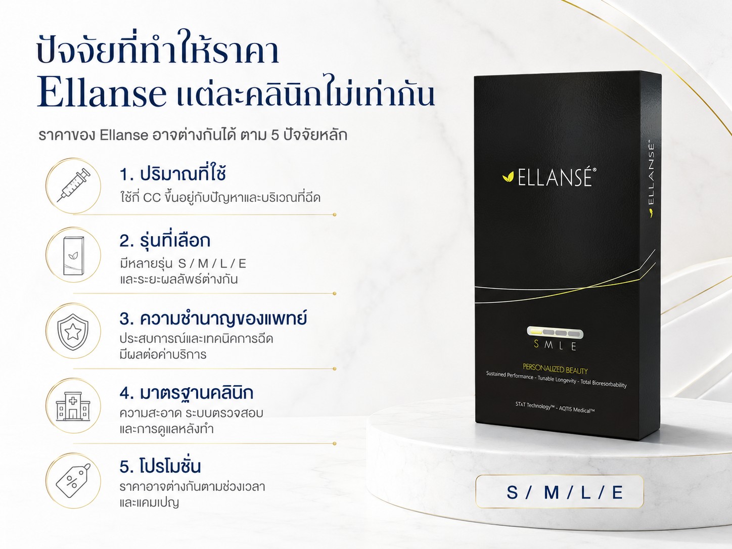 ปัจจัยที่ทำให้ราคา Ellanse แต่ละคลินิกไม่เท่ากัน