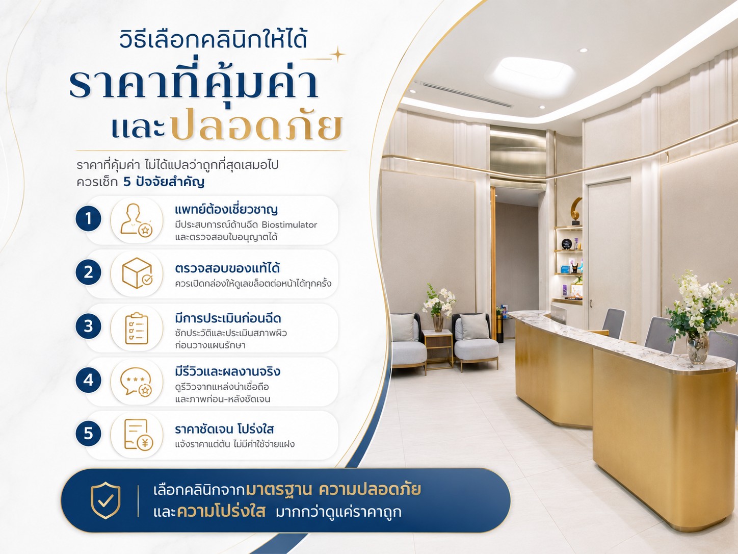 วิธีเลือกคลินิกให้ได้ราคาที่คุ้มค่าและปลอดภัย