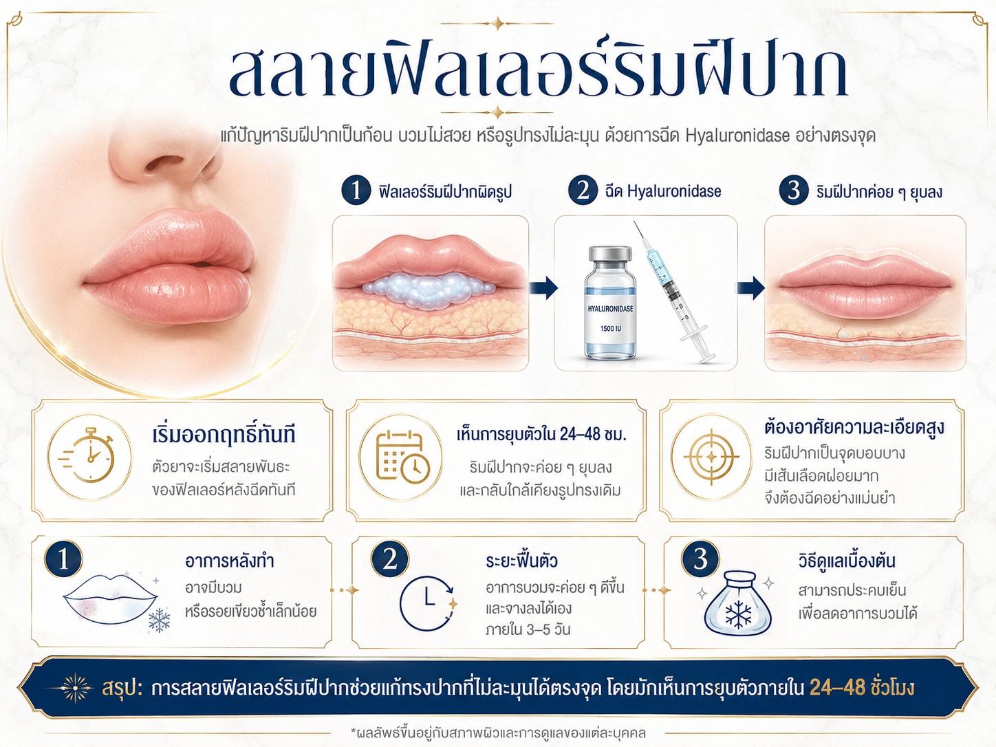 สลายฟิลเลอร์ริมฝีปาก