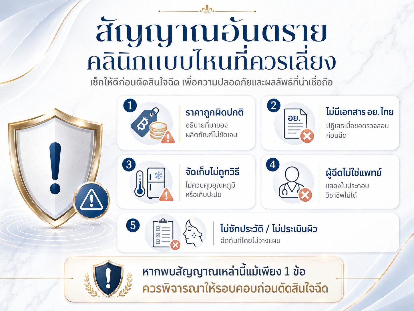 สัญญาณอันตราย คลินิกแบบไหนที่ควรเลี่ยง