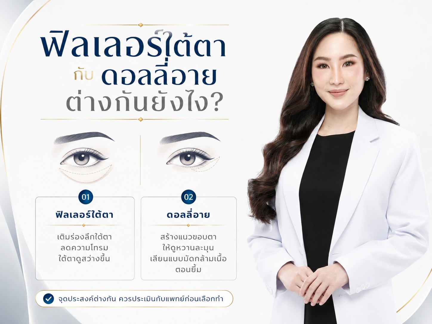 ฟิลเลอร์ใต้ตากับดอลลี่อายต่างกันยังไง?