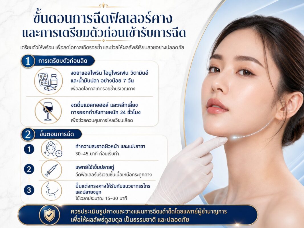 ขั้นตอนการฉีดฟิลเลอร์คาง และการเตรียมตัวก่อนเข้ารับการฉีด