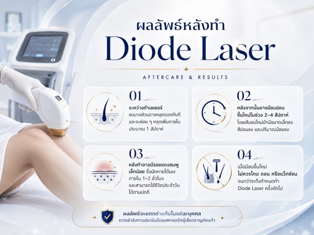 ผลลัพธ์หลังทำ Diode Laser
