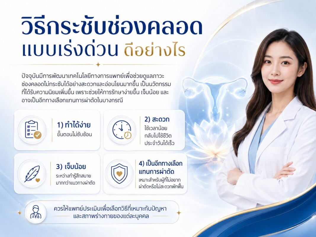 วิธีกระชับช่องคลอดแบบเร่งด่วน ดีอย่างไร