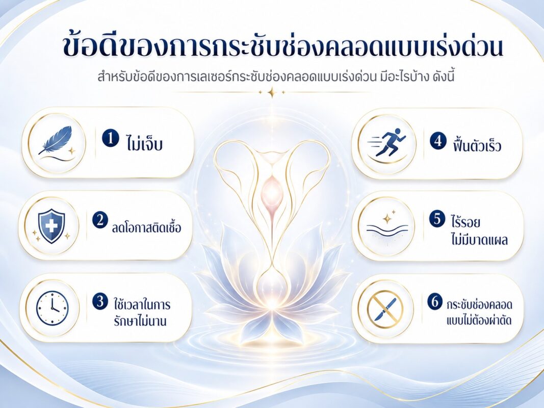ข้อดีของการกระชับช่องคลอดแบบเร่งด่วน