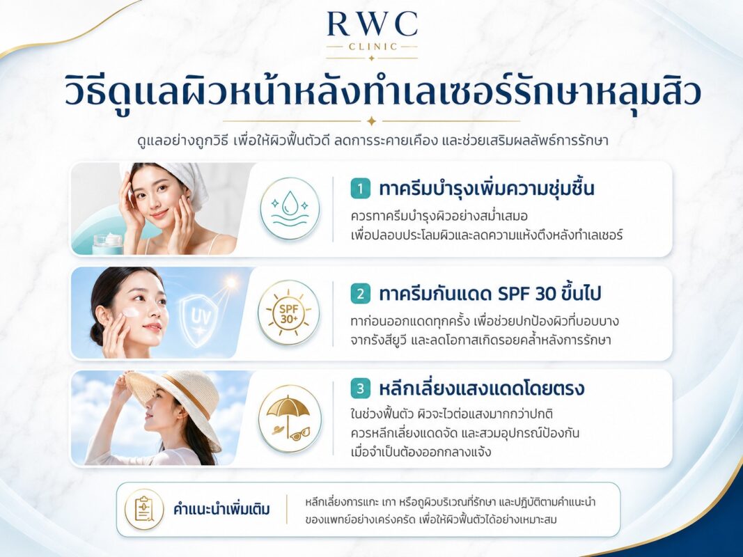 วิธีดูแลผิวหลังทำ FRACTORA