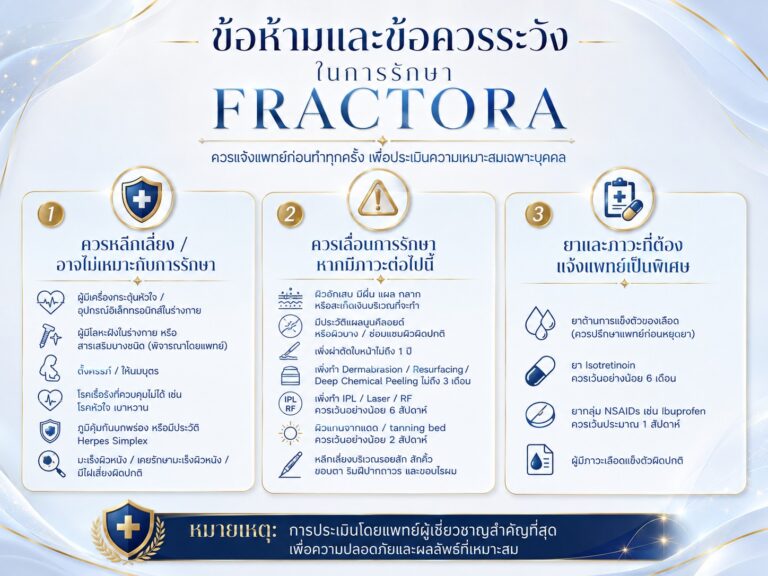 ข้อห้ามและข้อควรระวังในการรักษา