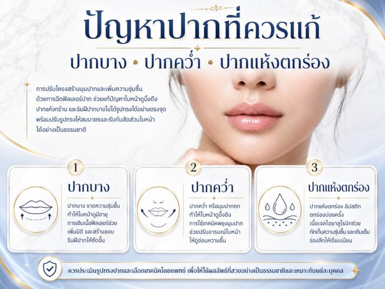 ปัญหาปากที่ควรแก้ปากบาง ปากคว่ำ ปากแห้งตกร่อง