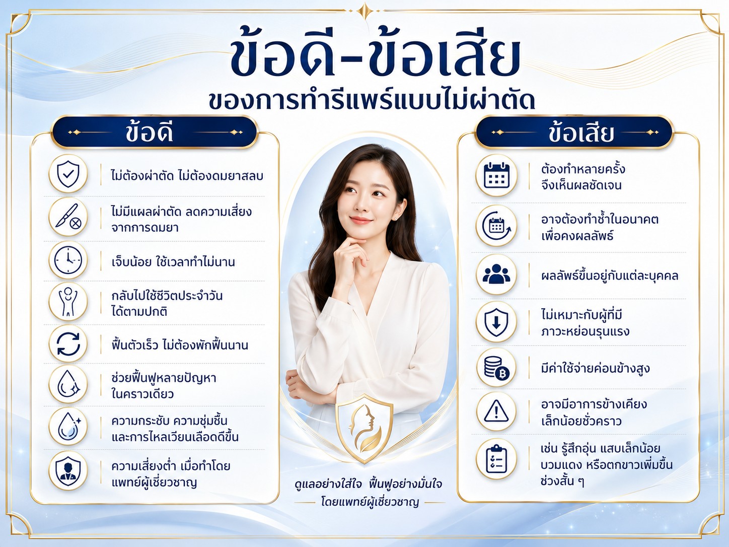 ข้อดี-ข้อเสียของการทำรีแพร์แบบไม่ผ่าตัด