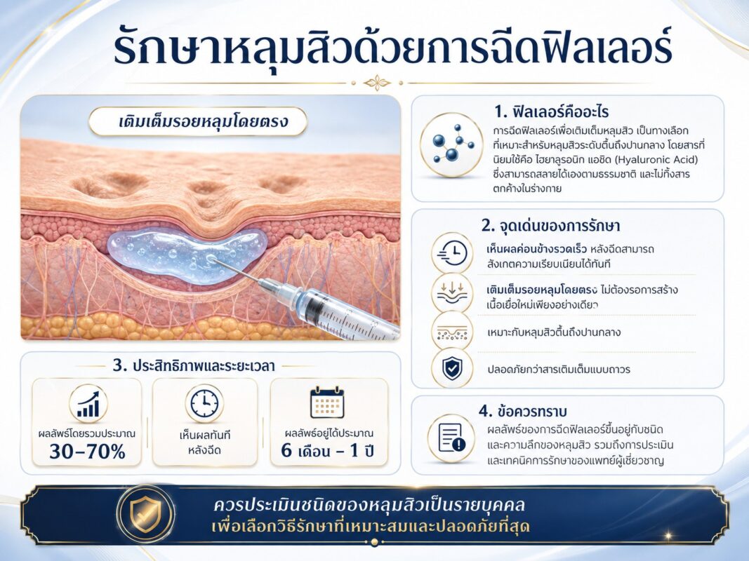 รักษาหลุมสิวด้วยการฉีดฟิลเลอร์