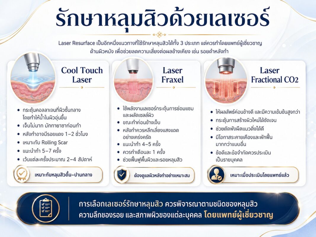 รักษาหลุมสิวด้วยเลเซอร์