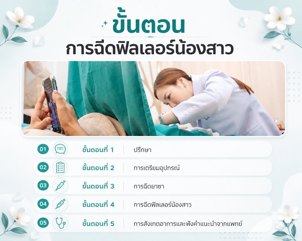 ขั้นตอนการฉีดฟิลเลอร์น้องสาว
