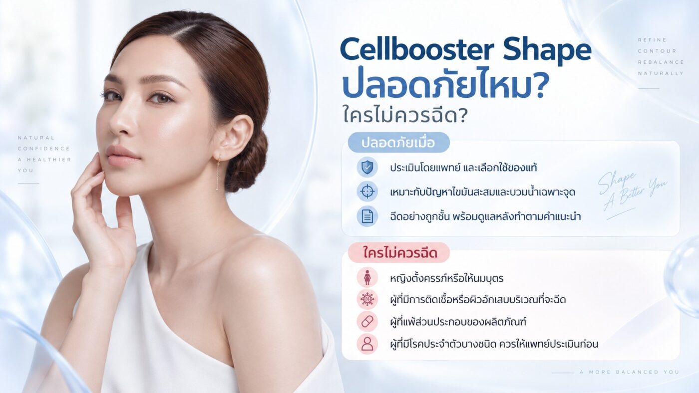 Cellbooster Shape ปลอดภัยไหม ใครไม่ควรฉีด?