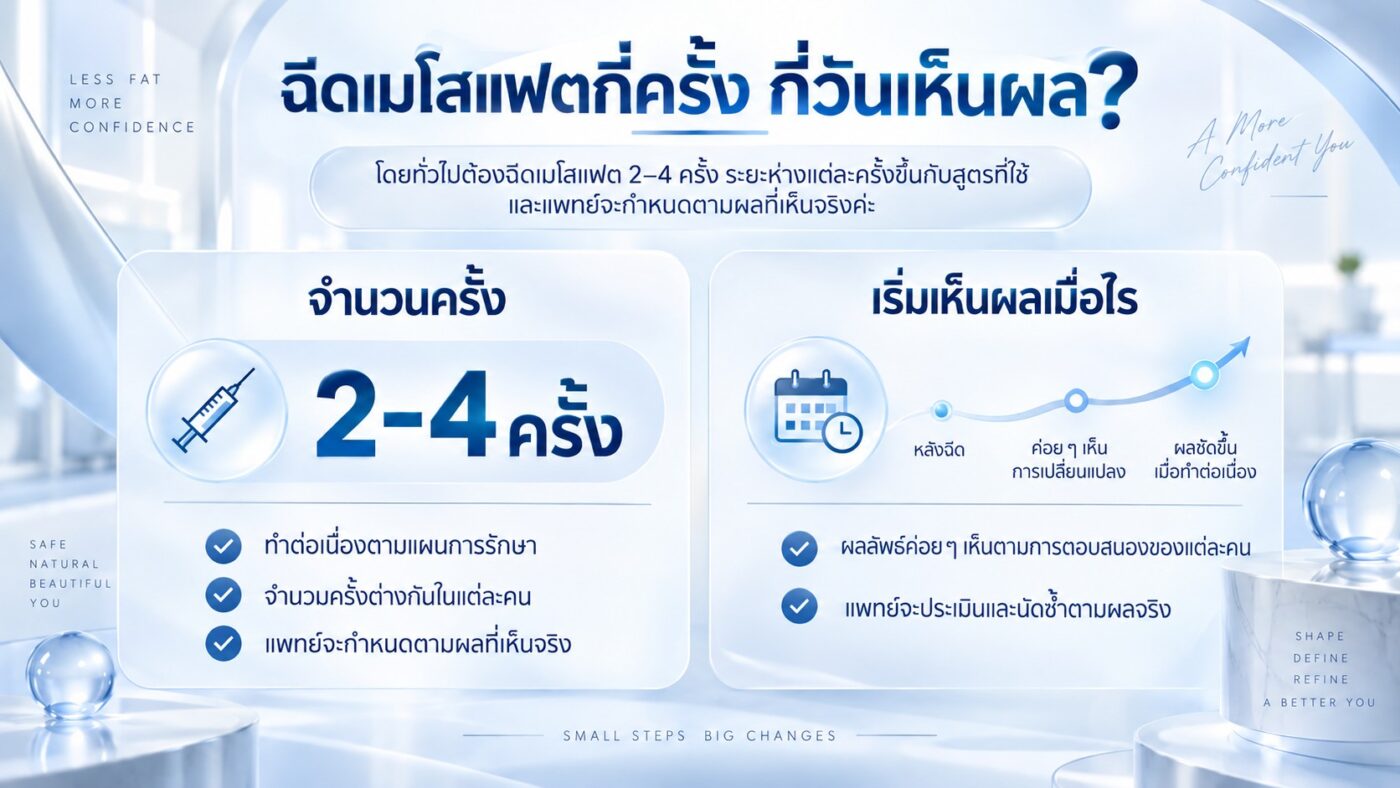 ฉีดเมโสแฟตกี่ครั้ง กี่วันเห็นผล?