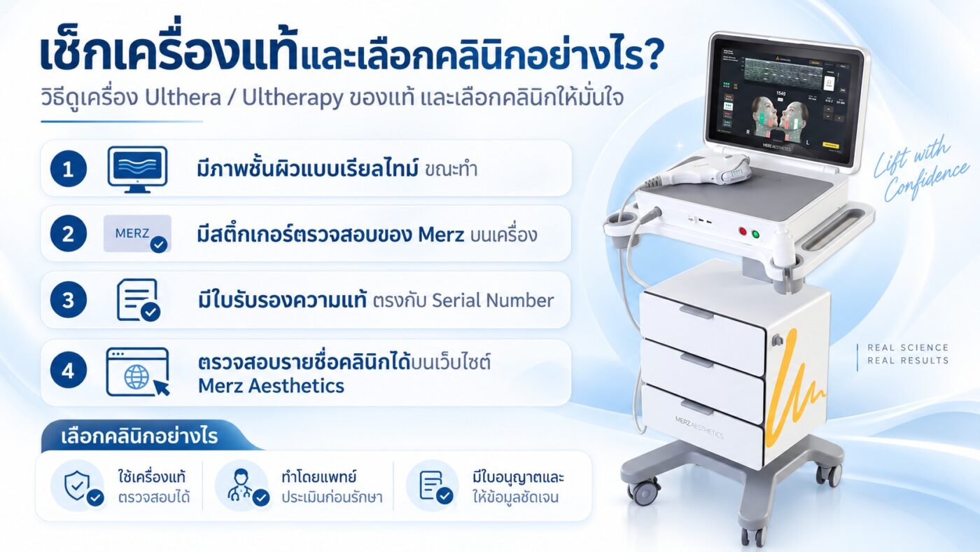 เช็กเครื่องแท้และเลือกคลินิกอย่างไร?